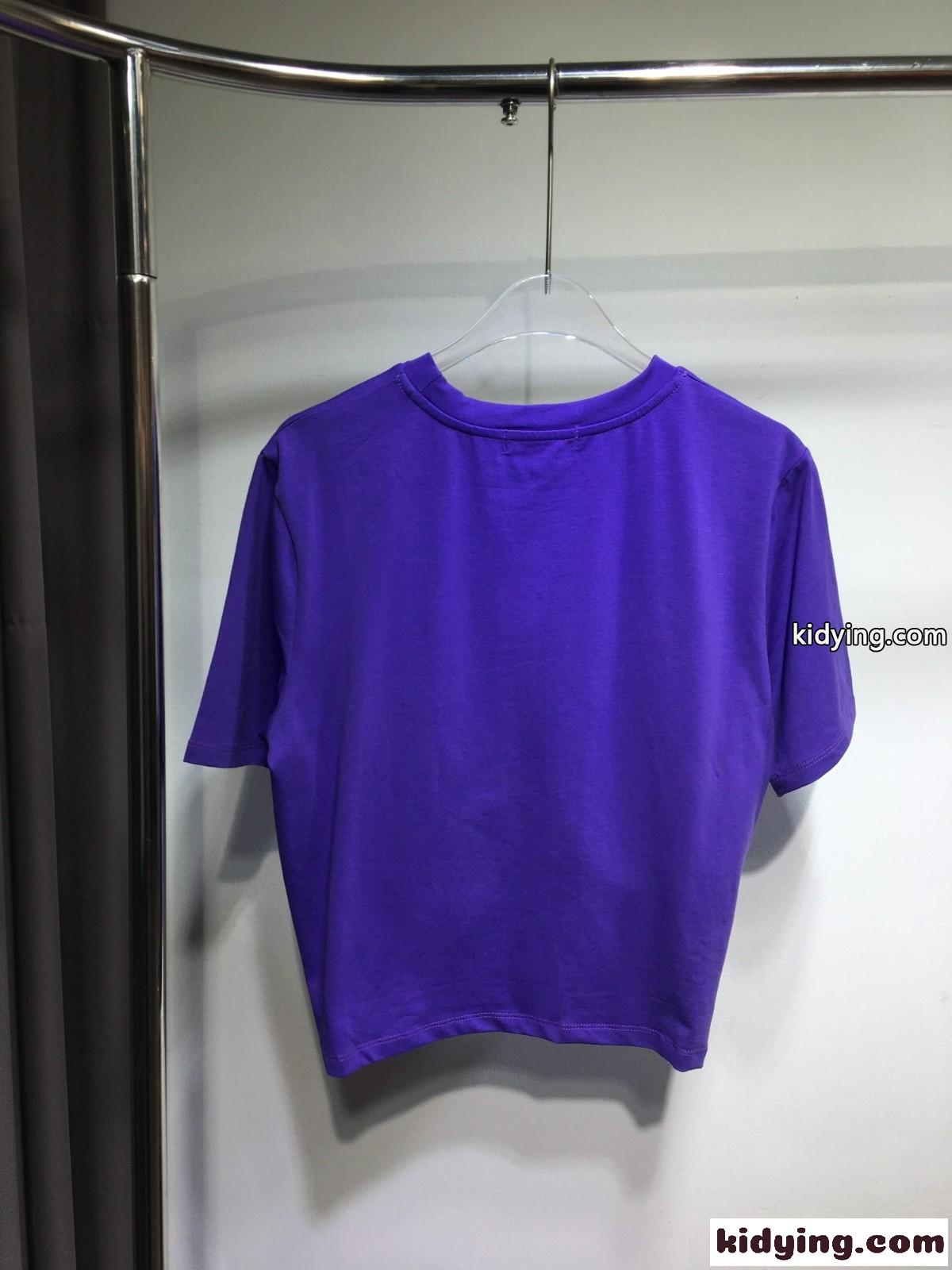 セーフティー ピン ロゴ 半袖Tシャツ ヴェルサーチェ Tシャツ コピー ブルー-0