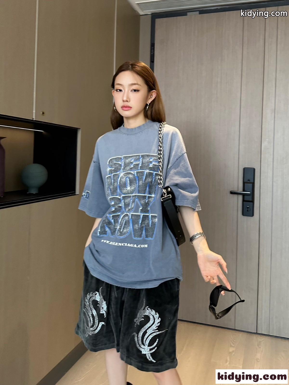 SNBN 半袖Tシャツ ラージフィット バレンシアガ Tシャツ コピー-4