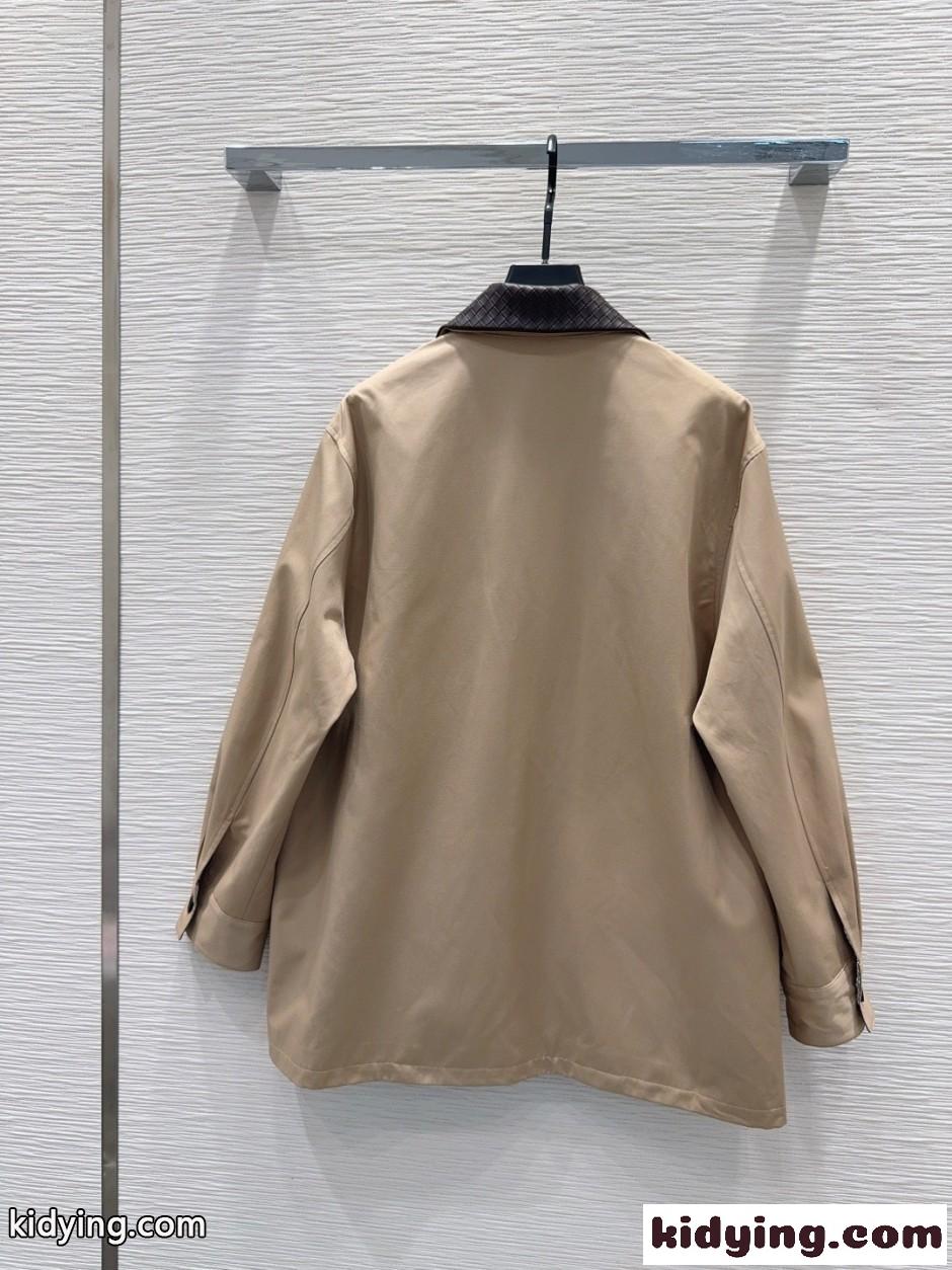クラシック 上品 コットン ブルゾン ボッテガ・ヴェネタ ジャケット コピー ベージュ-4