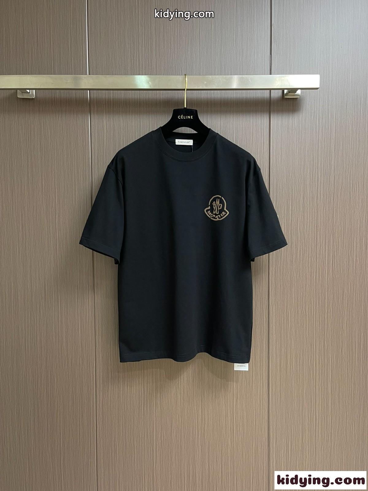 カジュアル ロゴ入り クルーネック 半袖Tシャツ モンクレール Tシャツ スーパーコピー-2