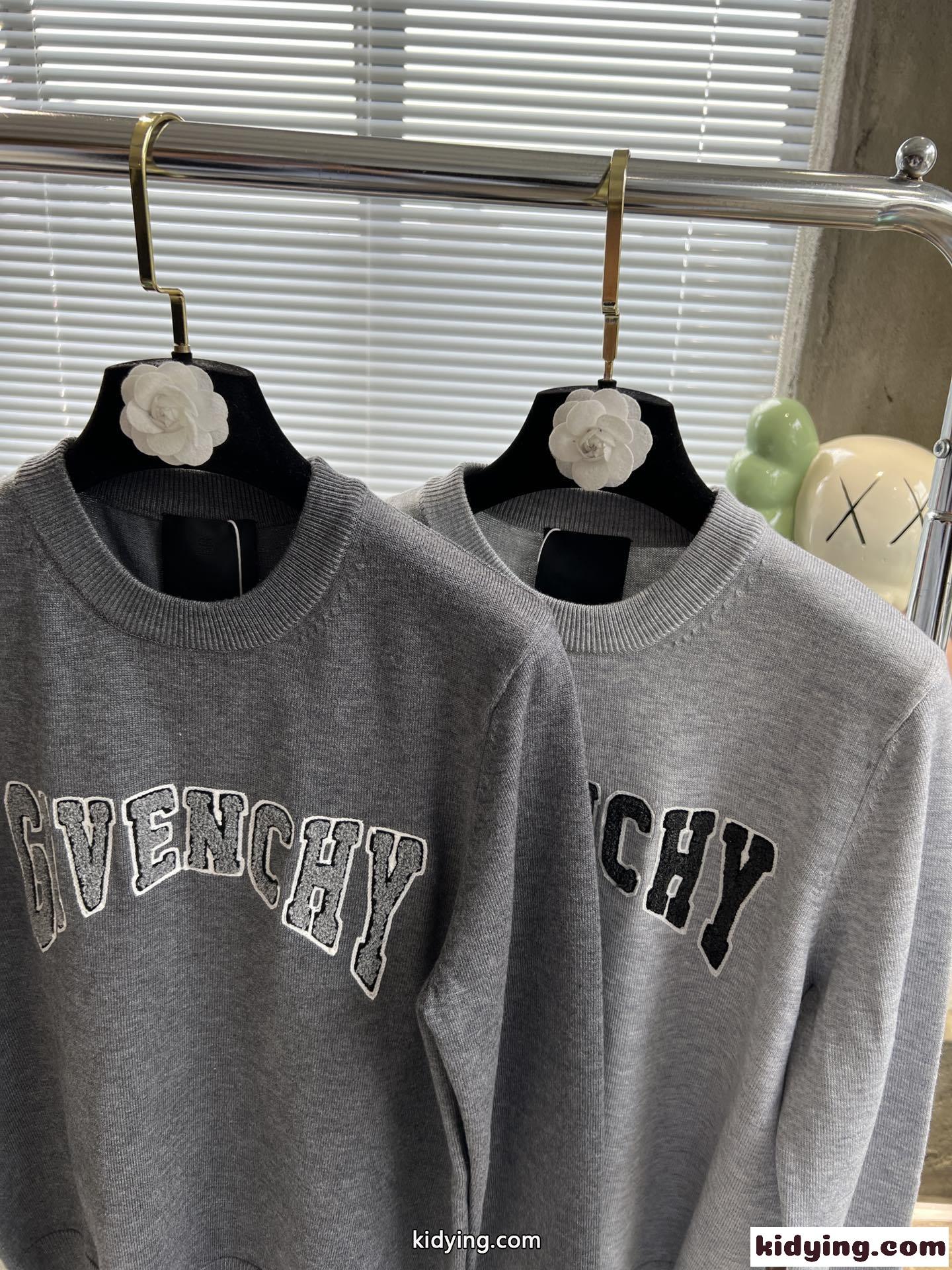 シンプル ラウンドネック ロゴ 刺繍 ジバンシィ パーカー コピー カジュアル トレーナー-1