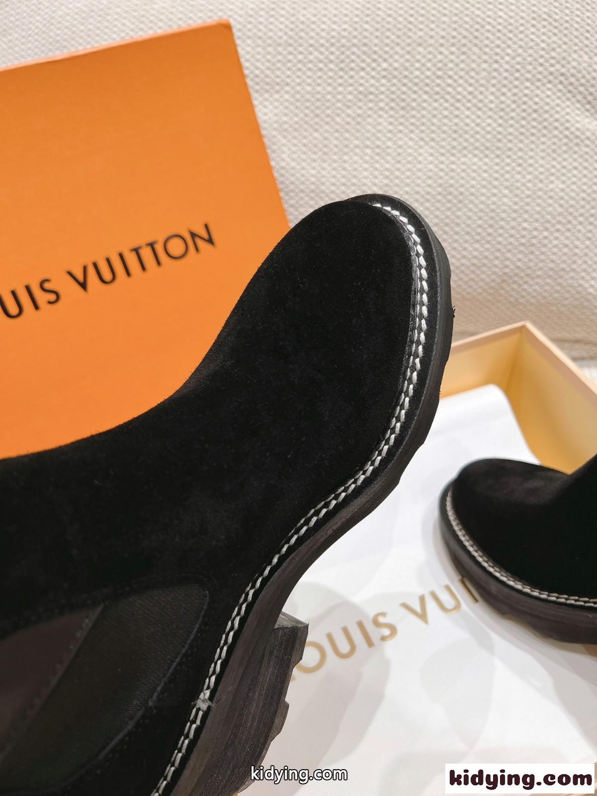 LV Beaubourg アンクルブーツ ルイヴィトン ブーツ スーパーコピー ブラック-3