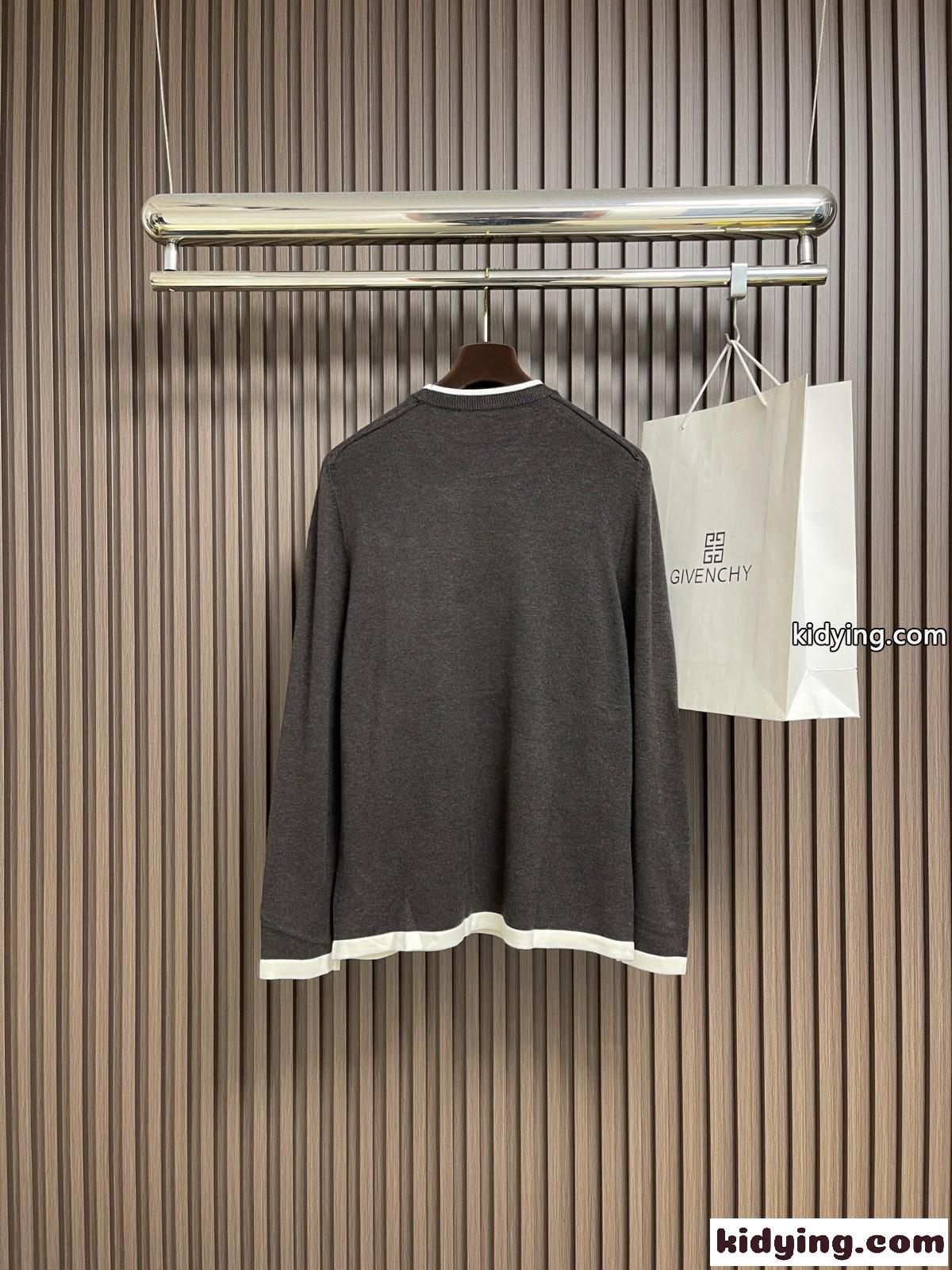 レイヤード風 クルーネック ニット ドルチェ&ガッバーナ セーター 偽物 プルオーバー-1