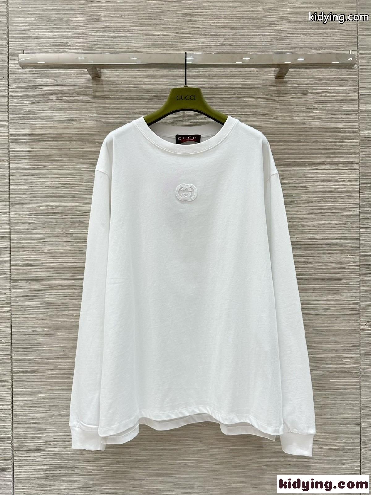 インターロッキングG コットン 長袖Tシャツ グッチ Tシャツ コピー 合わせやすい-2