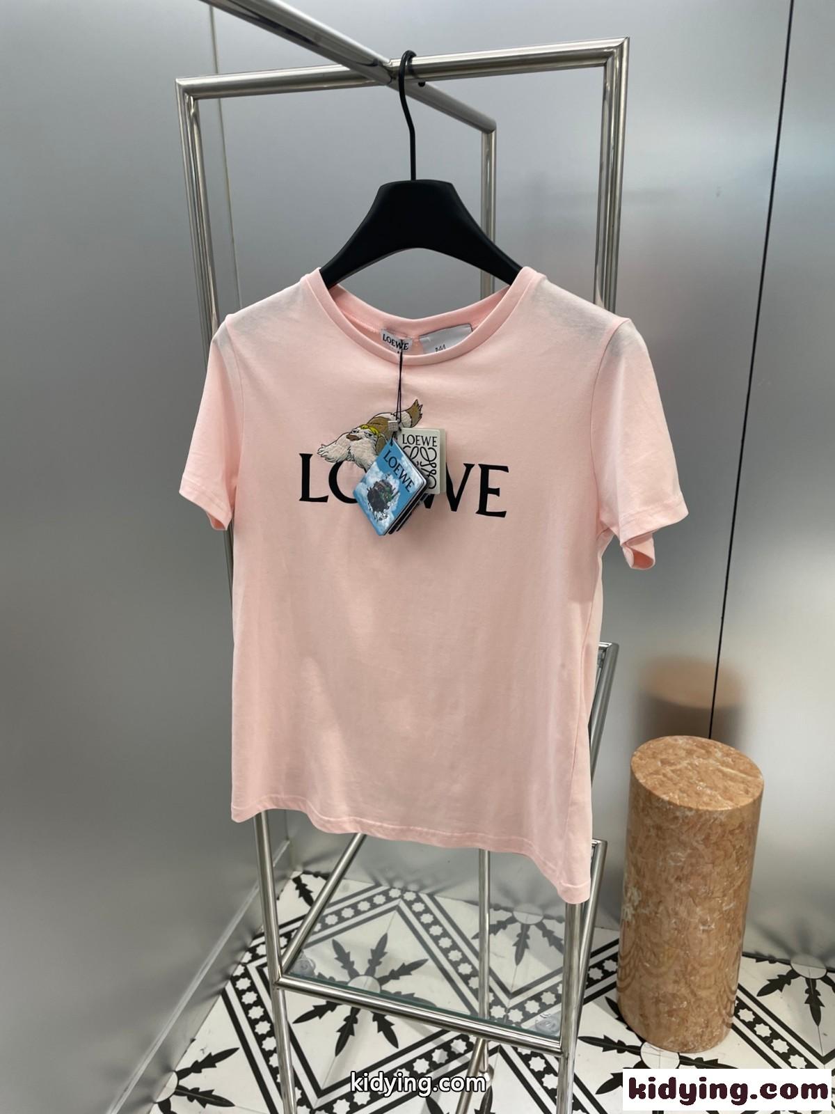 LOEWE x ハウルの動く城&ロエベ Tシャツ コピー 人気 クルーネック コットン 半袖Tシャツ-1