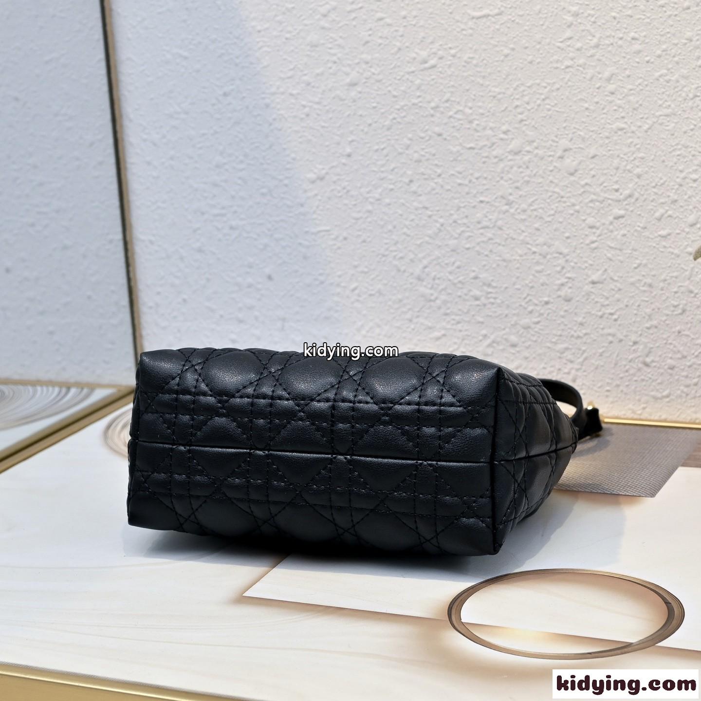 人気 新作 クリスチャン・ディオール バッグ コピー Dior Jolie トップハンドル ミニバッグ ブラック-4