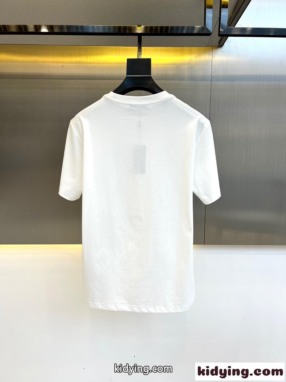 ベーシック ロゴ入り クルーネック Tシャツ プラダ 半袖Tシャツ コピー ホワイト-4