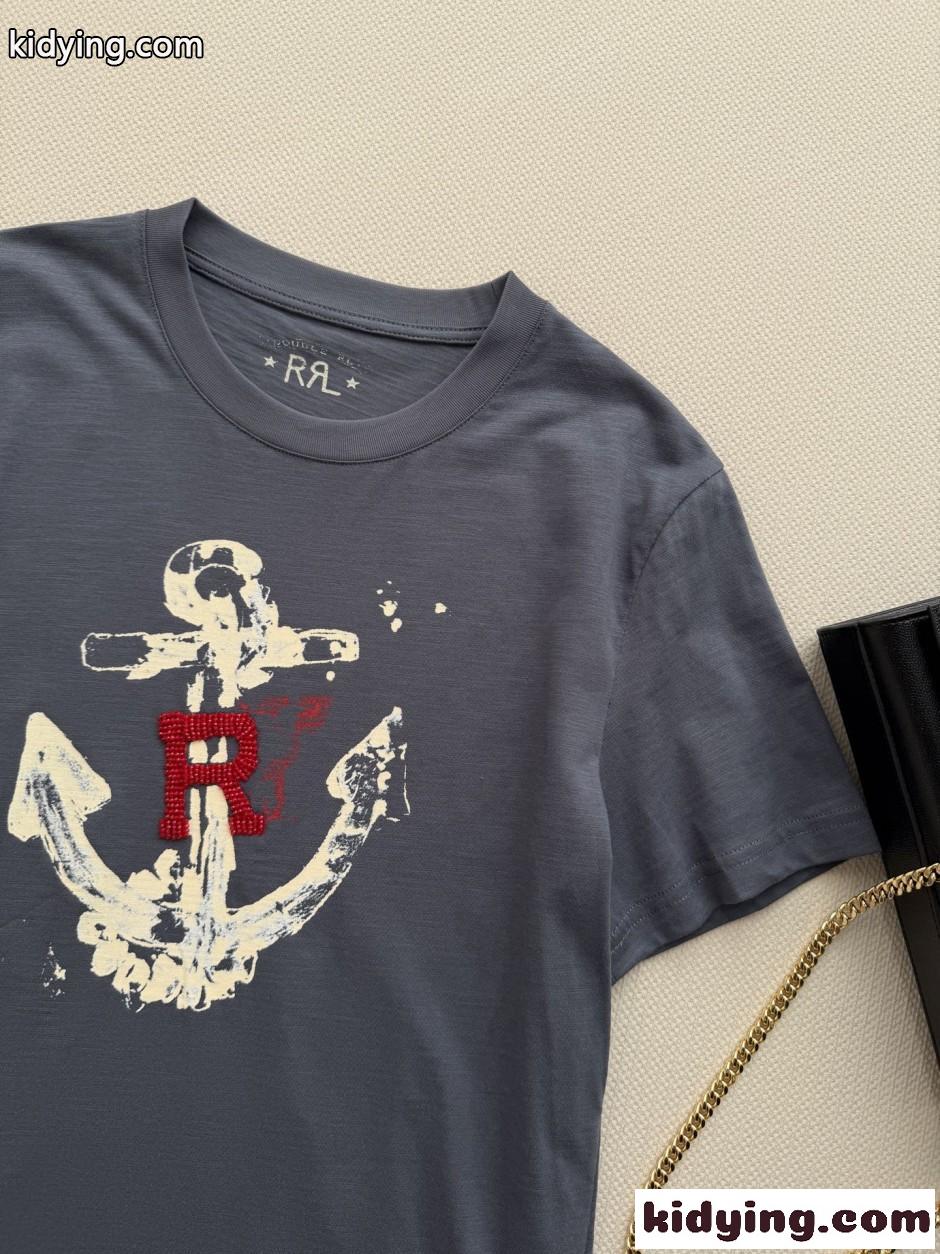 カジュアル ヴィンテージ 半袖Tシャツ ラルフローレン Tシャツ 偽物 グレー-2