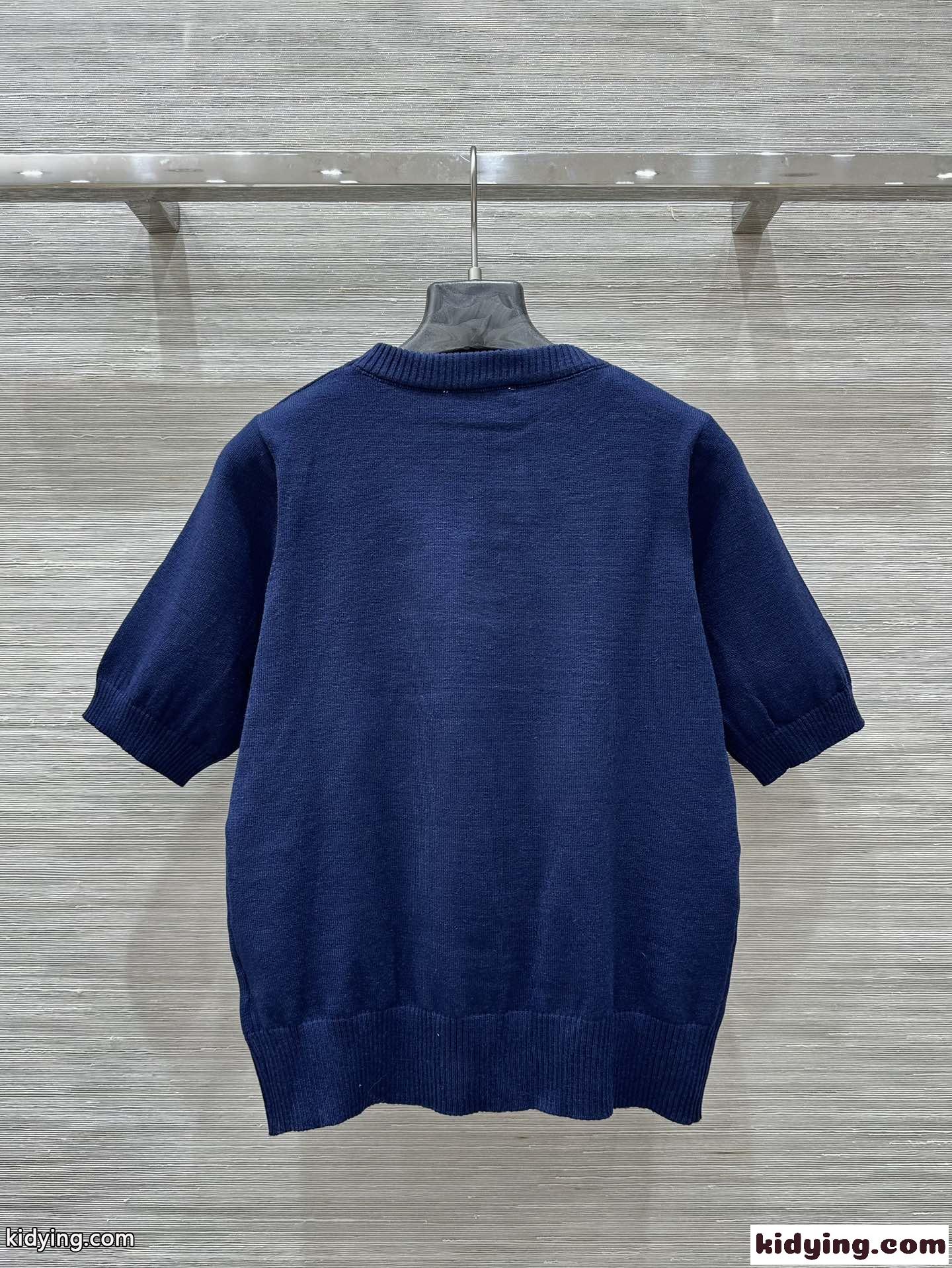 ラルフローレン ニットウェア コピー Polo ベア ウール クルーネック 半袖ニット ブルー-4