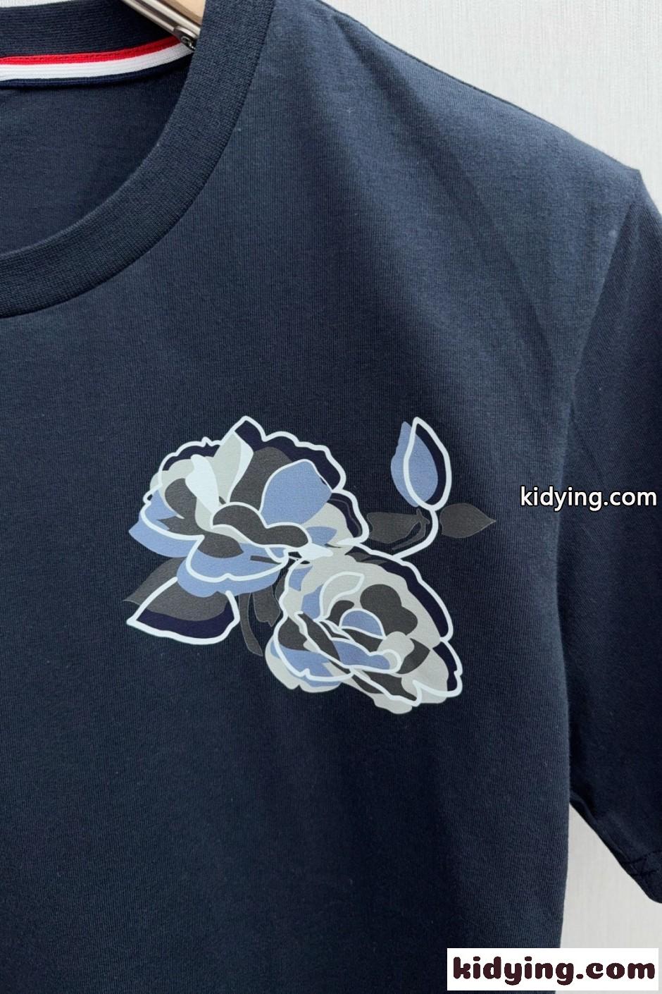 トムブラウン Tシャツ コピー プリント コットン 半袖Tシャツ クルーネック-4