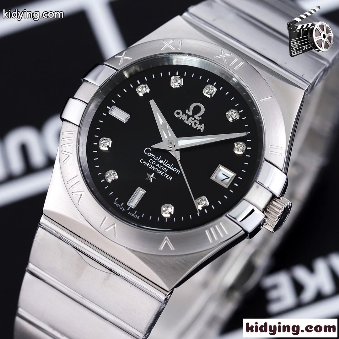 日付表示 サファイアガラス メンズ 腕時計 オメガ 時計 コピー 38mm おしゃれ カジュアル 上品-2