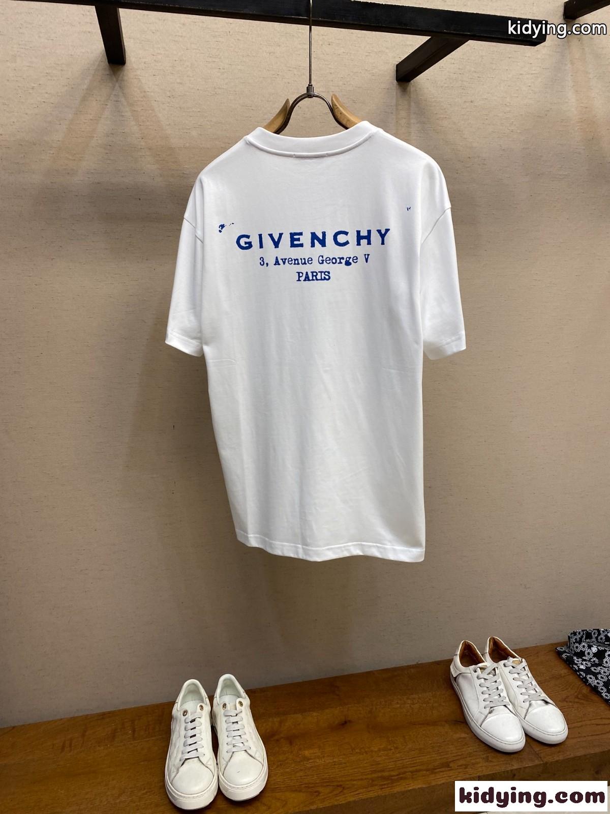 お洒落 バックロゴ ジバンシィ Tシャツ コピー 半袖Tシャツ コットン ホワイト-2
