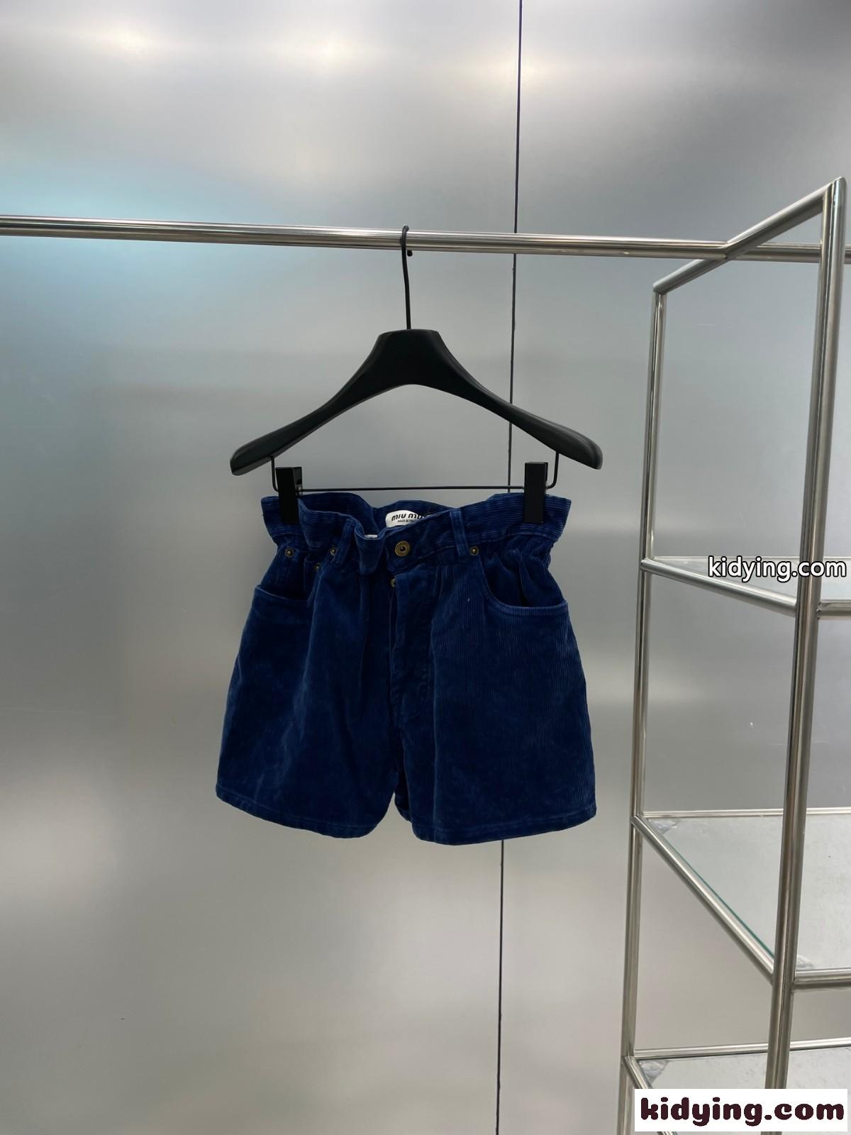 ウォッシュドコーデュロイ バミューダショートパンツ ミュウミュウ パンツ コピー-0