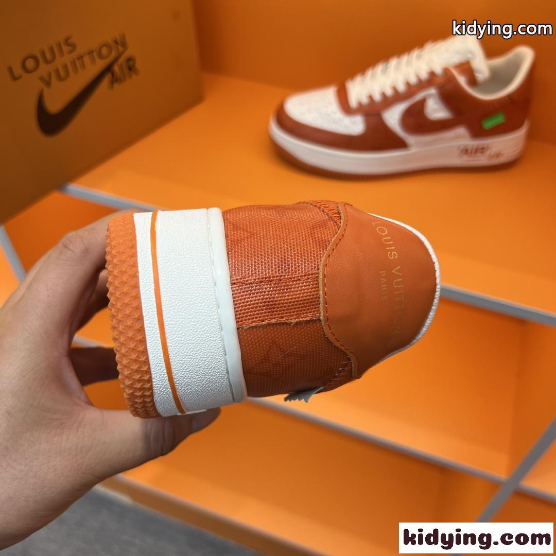 LV x OFF-WHITE x Nike 人気 カジュアル レースアップ 目立つ 配色 メンズ オフホワイト スニーカー コピー-4