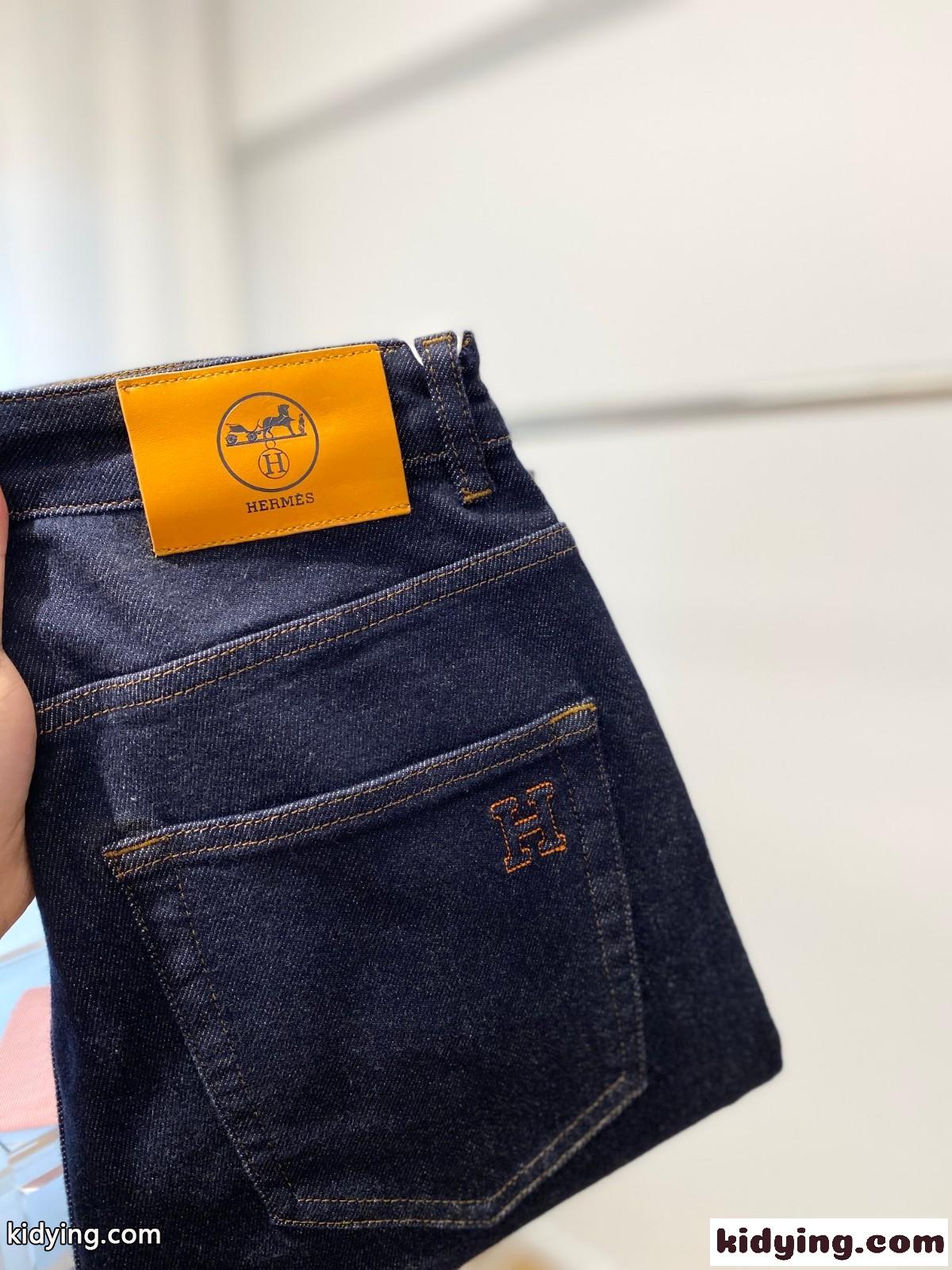 合わせやすい 定番 エルメス パンツ コピー メンズ ジーンズ デニムパンツ-1