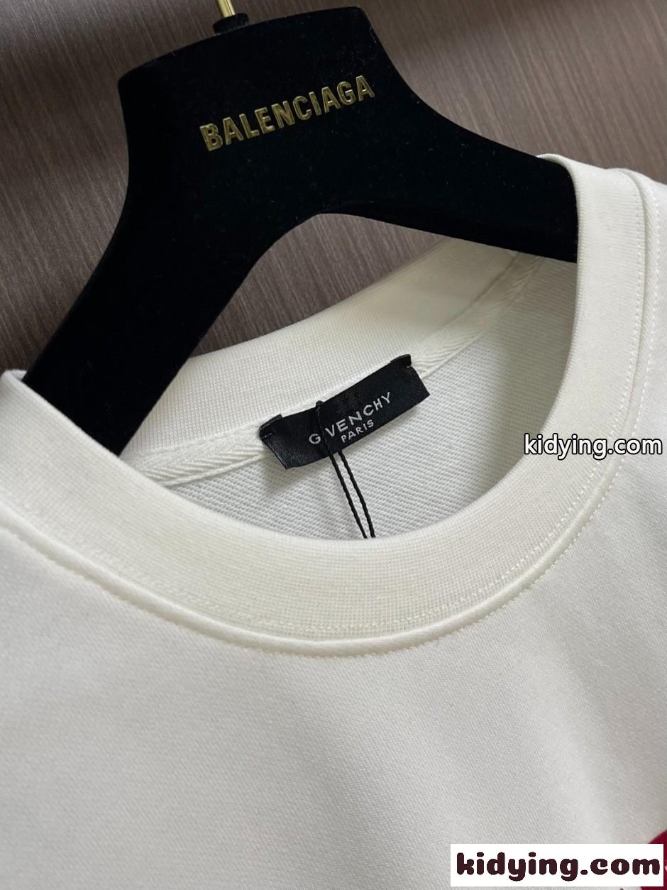 GIVENCHY 4Gロゴ コットン スウェットシャツ ジバンシィ Tシャツ 偽物 ホワイト-4