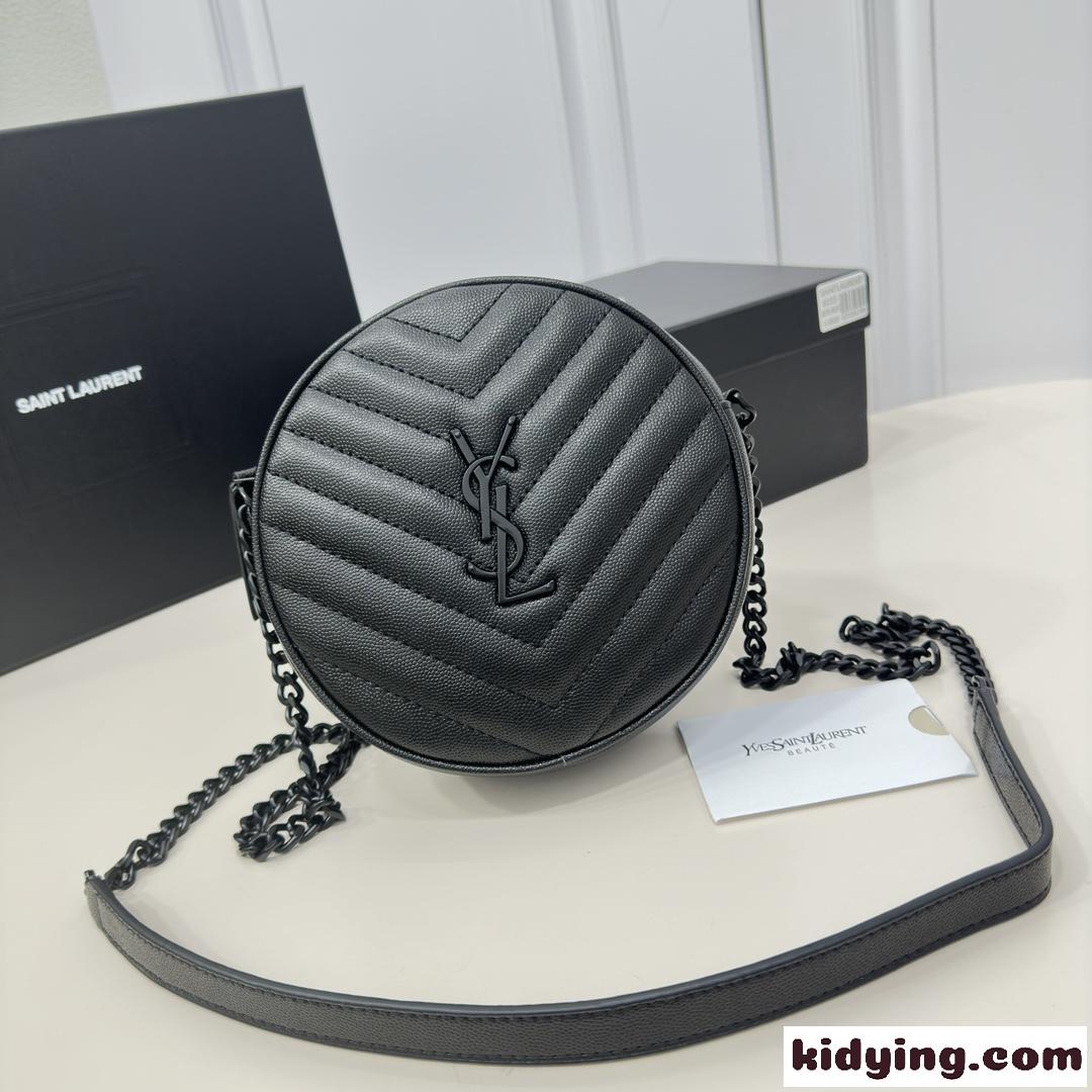 可愛い イヴ・サンローラン バッグ コピー YSL ヴィニル ラウンド ショルダーバッグ-1
