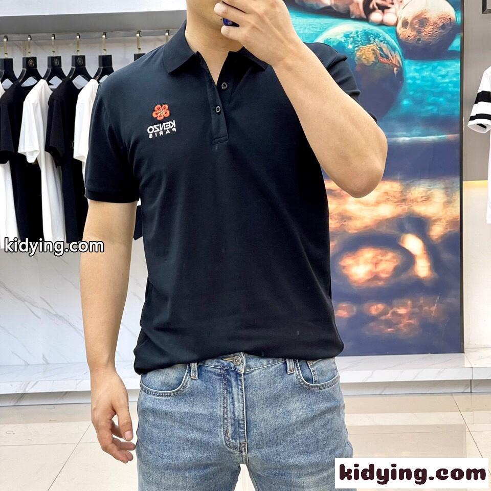 メンズ 半袖 コットンピケ ポロシャツ 洗練された 上品 ケンゾー Tシャツ コピー ファッション-1