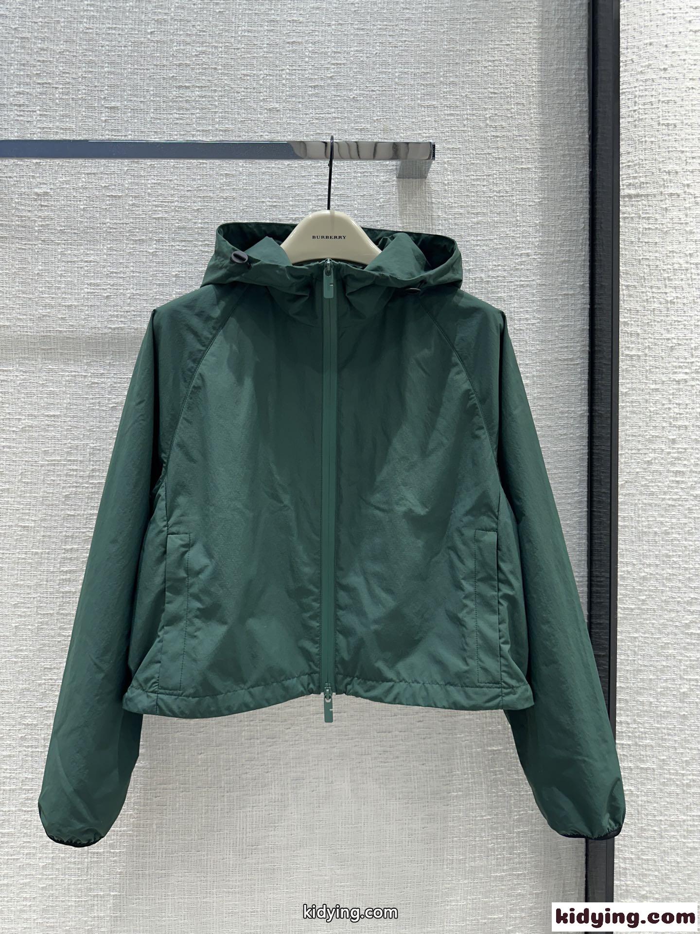 春夏 クロップド ナイロンジャケット バーバリー ジャケット コピー グリーン-2