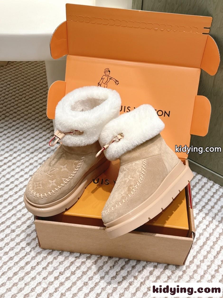 LV SKI コルティナ アンクルブーツ ルイ・ヴィトン ブーツ スーパーコピー ベージュ-2