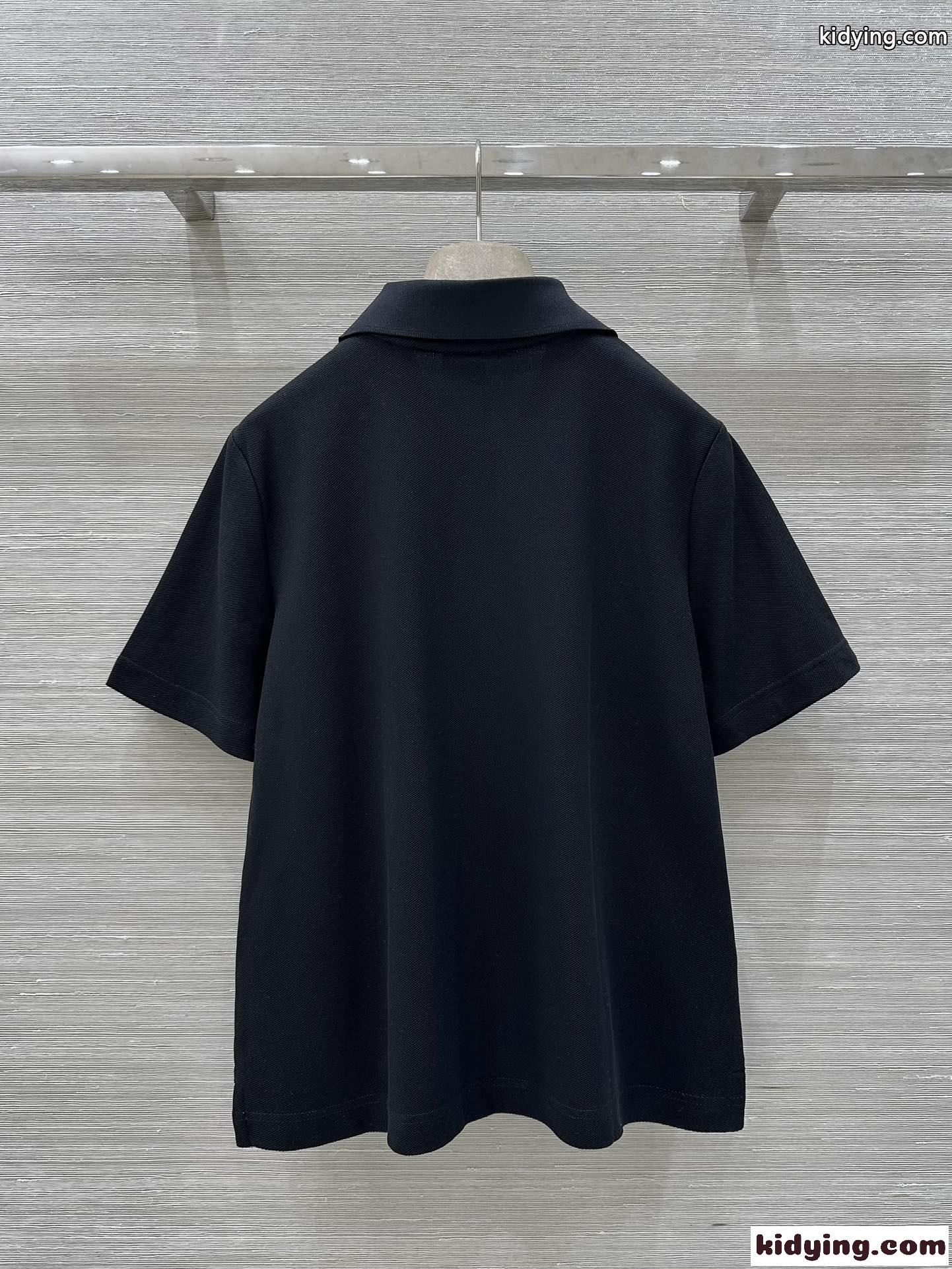 洗練された コットン ポロシャツ バーバリー Tシャツ コピー 半袖 ブラック-4