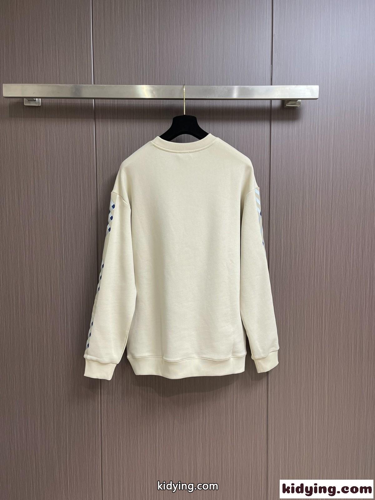クルーネック スウェットシャツ クルーネック バーバリー 長袖Tシャツ 偽物 トレーナー-1
