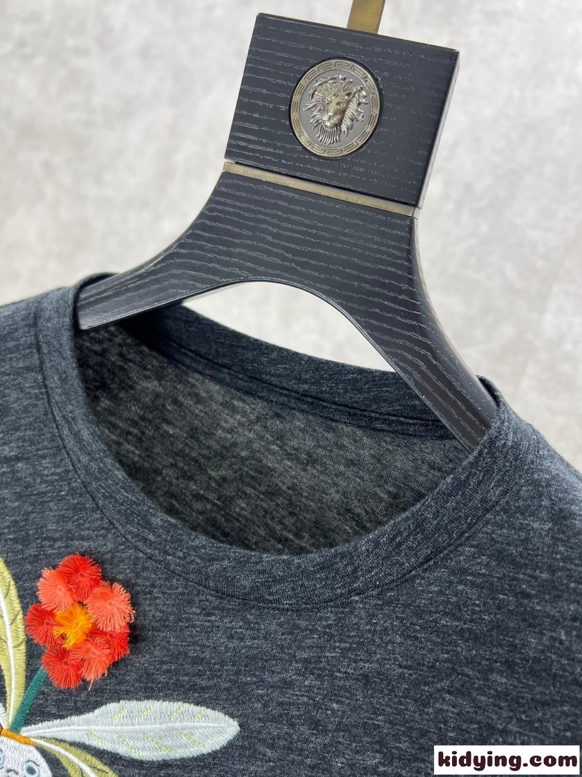 LOEWE x Suna Fujita コットン 半袖Tシャツ ロエベ Tシャツ コピー ダークグレー-2