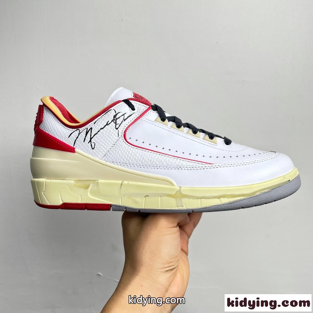 OFF-White x Air Jordan 2 オフホワイト スニーカー コピー ローカット 人気-0