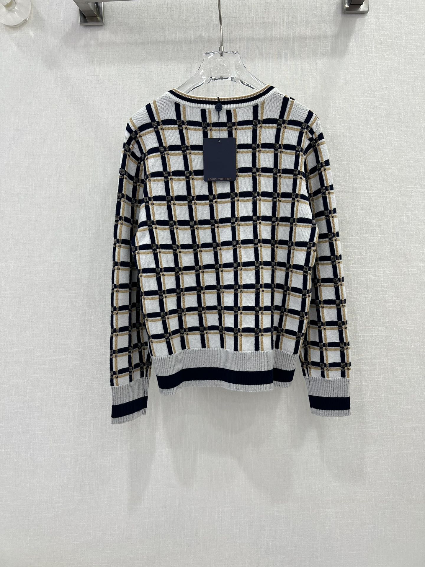 23AW◆Louis Vuitton◆3D チェックジャガード カーディガン コピー レディース ブラック-3