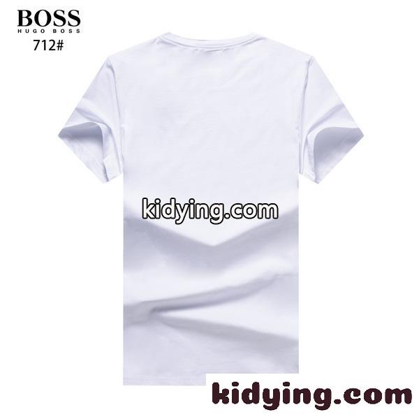 定番 人気 クルック ヒューゴ・ボス Tシャツ コピー 半袖 ロゴ 快適 着心地いい トップス ホワイト ブラック-4