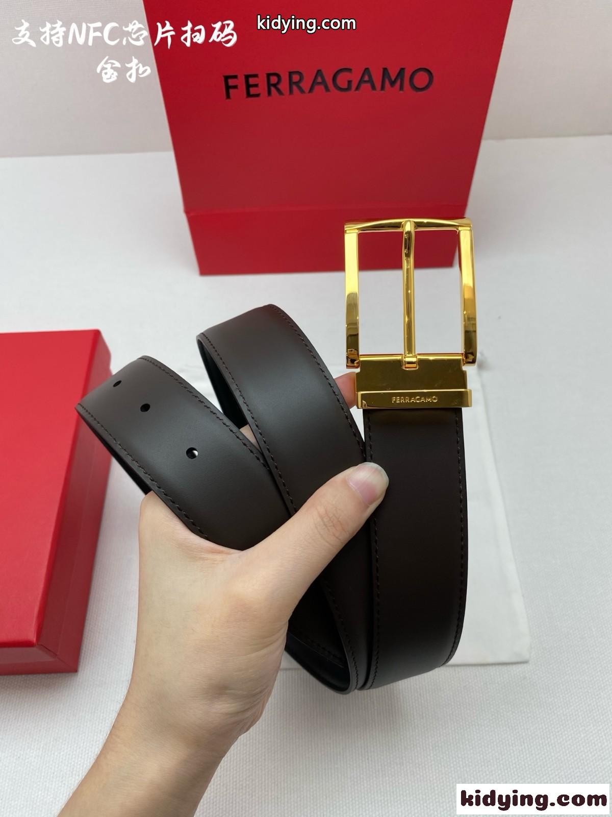 サルヴァトーレ・フェラガモ ベルト コピー 洗練された エレガント リバーシブル レザーベルト-0