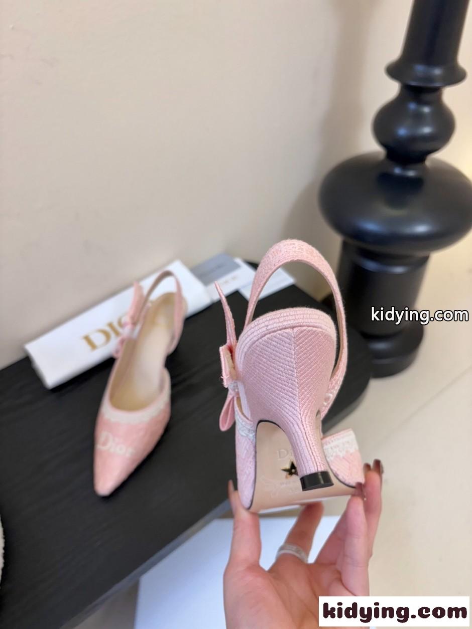 クリスチャン・ディオール パンプス コピー JAdior スリングバックパンプス ピンク-3