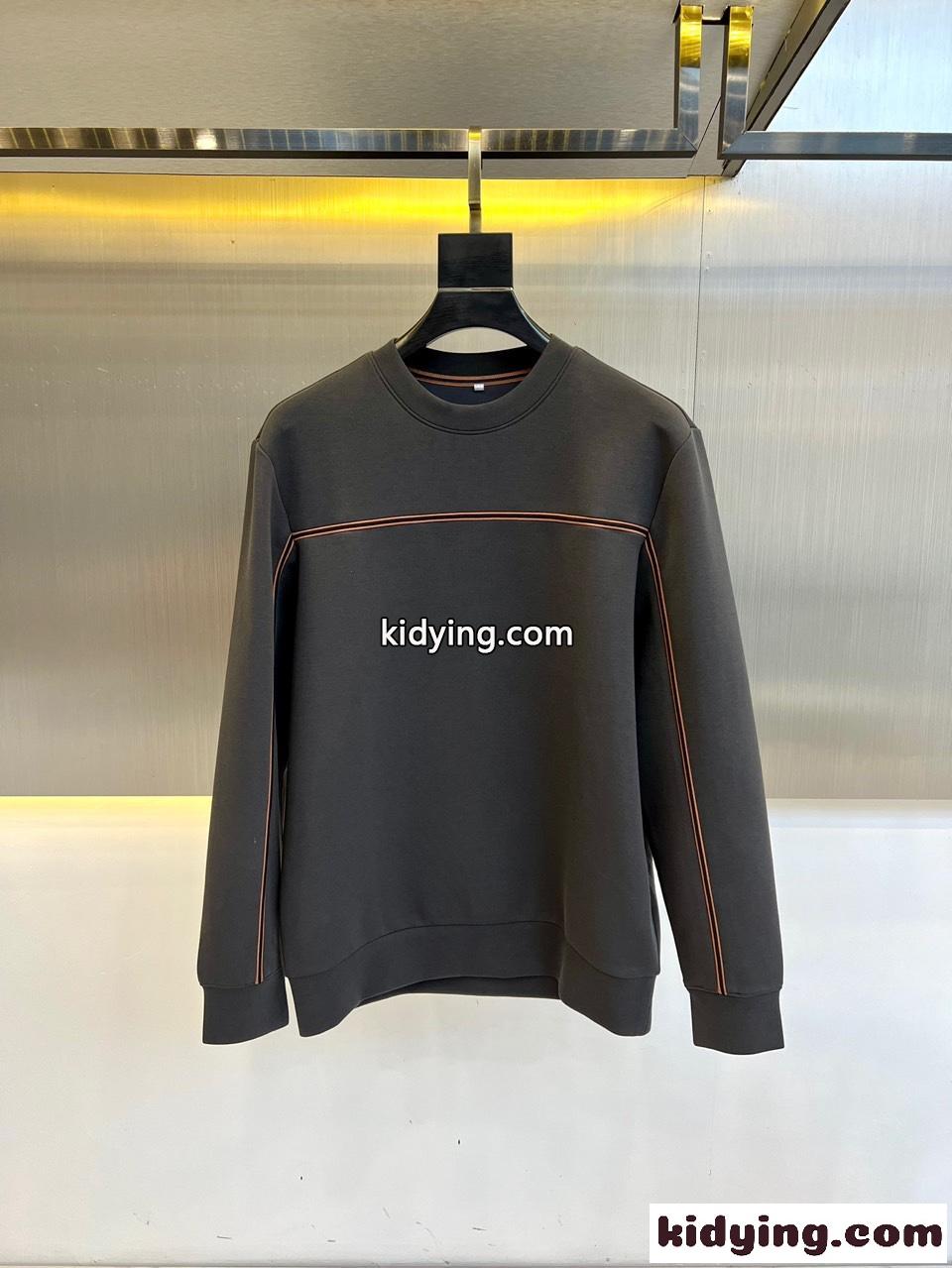 シンプル エルメネジルド・ゼニア Tシャツ コピー クルーネック スウェットシャツ ダークグレー-0