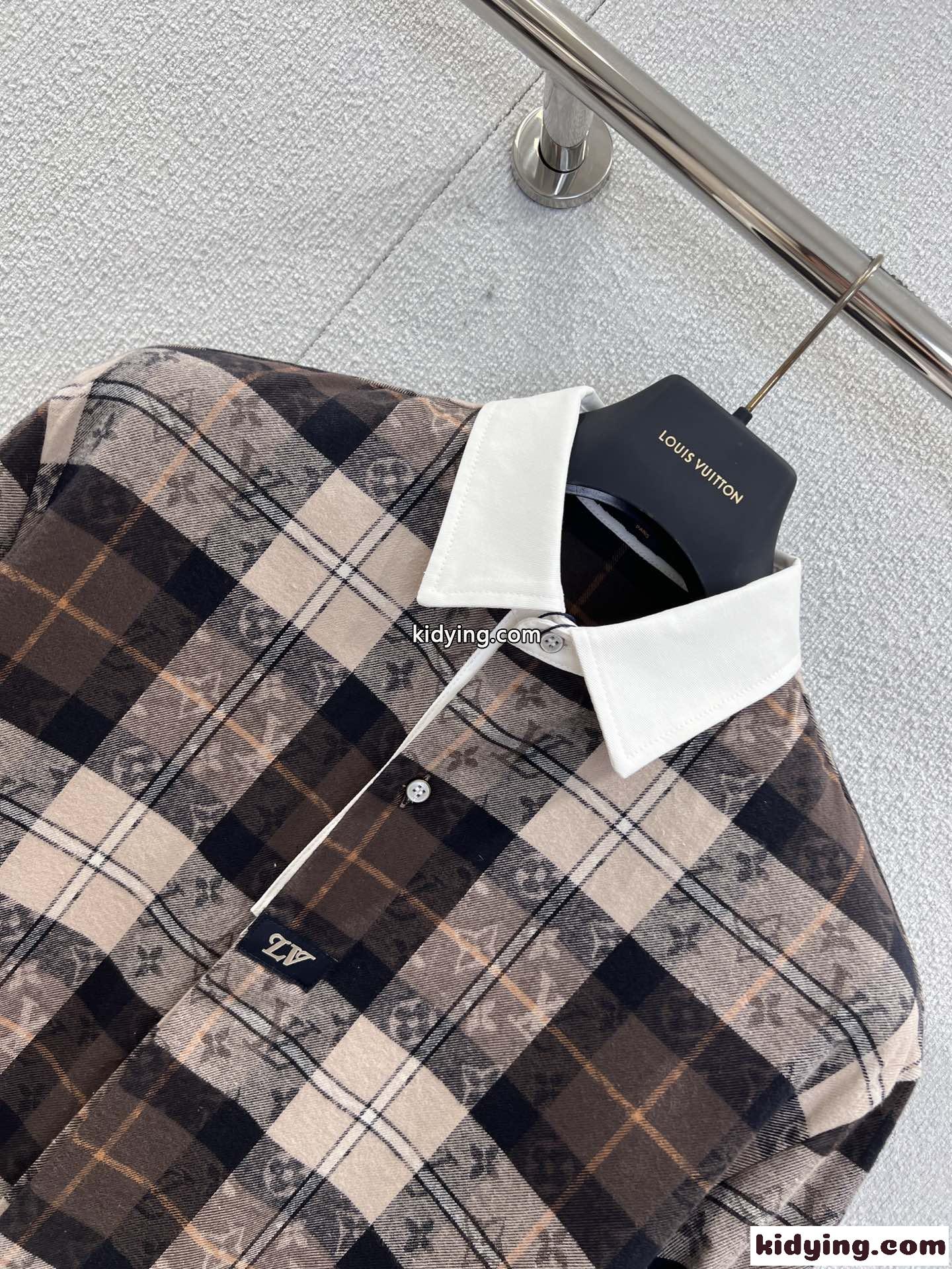 モノグラム フランネル ロングスリーブ ポロシャツ ルイ・ヴィトン Tシャツ コピー ユニセックス-2