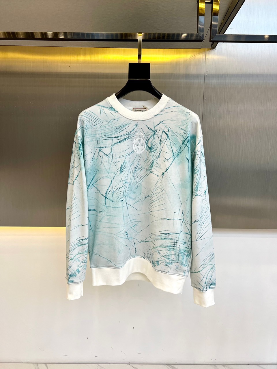 カジュアル クルーネック アレキサンダー・マックイーン Tシャツ コピー ホワイト-1