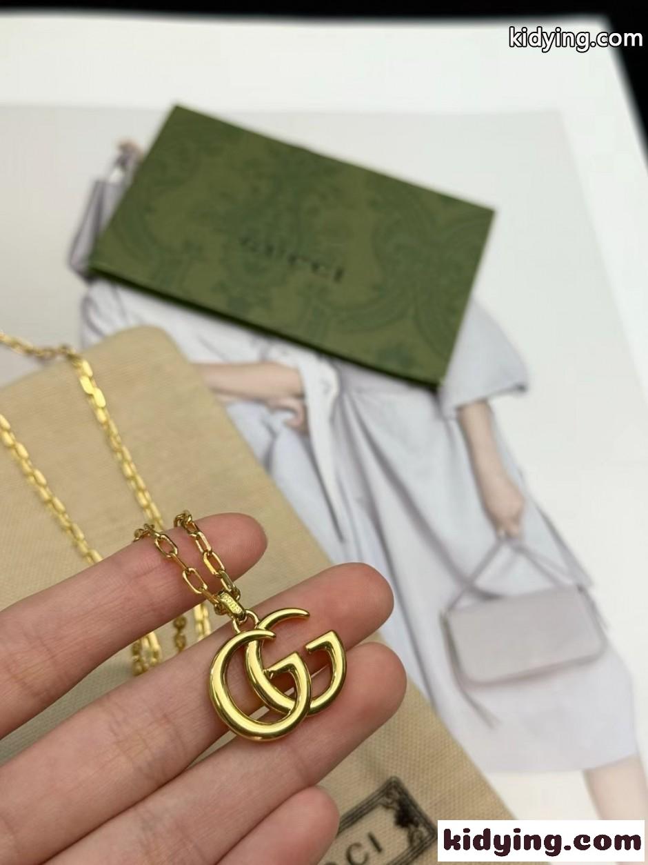 人気 洗練された ダブルG グッチ ネックレス 偽物 合わせやすい-0