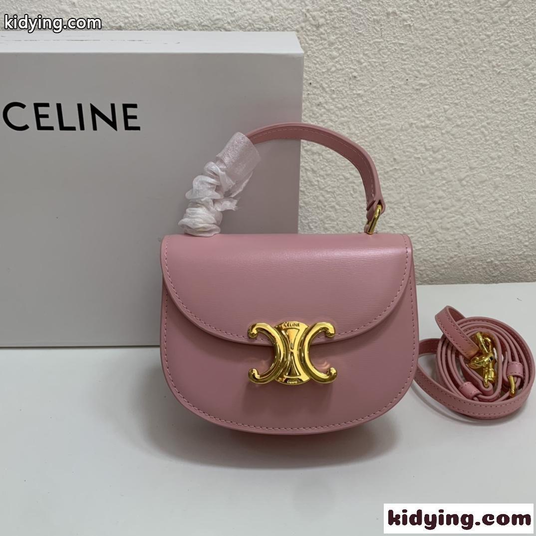 新作&ミニ ブザス トリオンフ カーフスキン セリーヌ バッグ コピー ショルダーバッグ ピンク-1