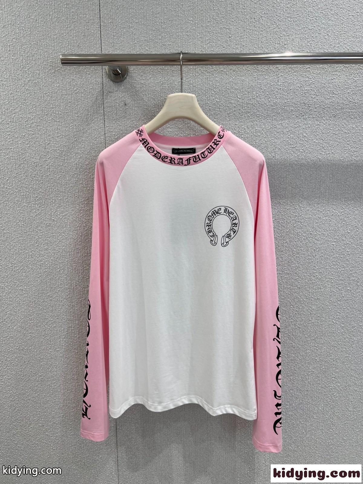 ロゴプリント ラグランスリーブ 長袖Tシャツ クロムハーツ Tシャツ 偽物 コットン-2
