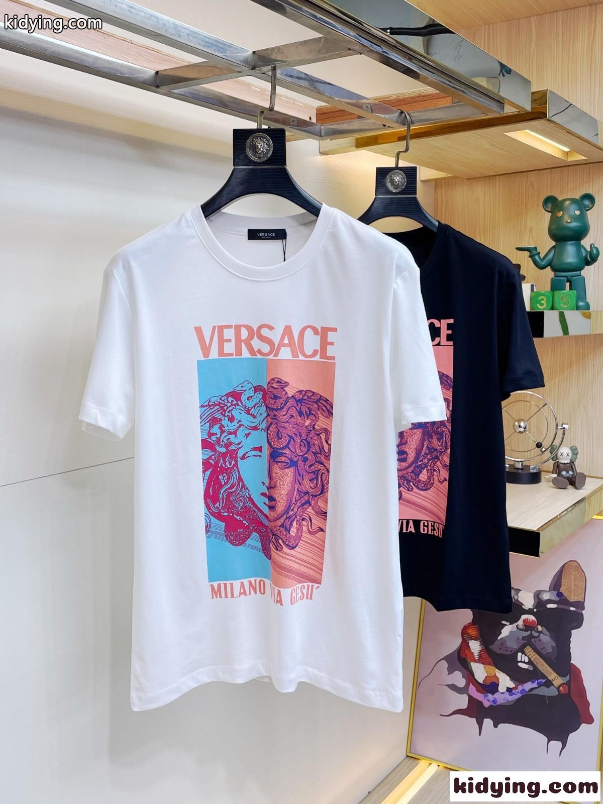 メドゥーサ グラフィック Tシャツ ヴェルサーチェ Tシャツ コピー 半袖 メンズ トップス-2