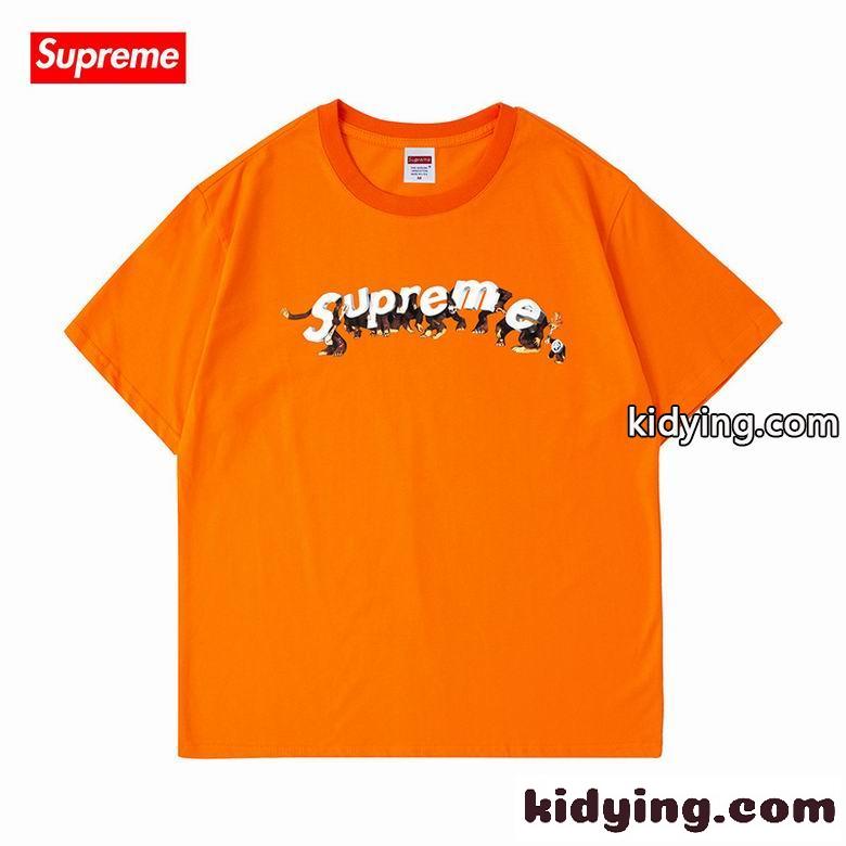 ユニセックス 人気 シンプル 8色あり 着心地いい ゆったり 半袖 シュプリーム tシャツ コピー おしゃれ ロゴ 定番-4