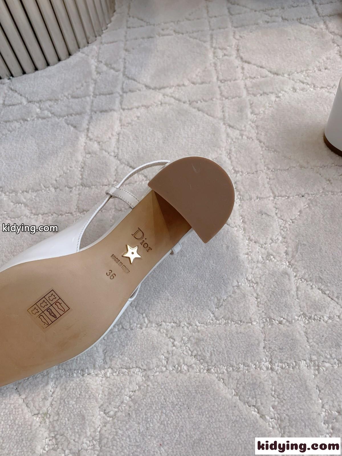 エレガント Dior Paris スリングバックパンプス クリスチャン・ディオール コピー ホワイト-4