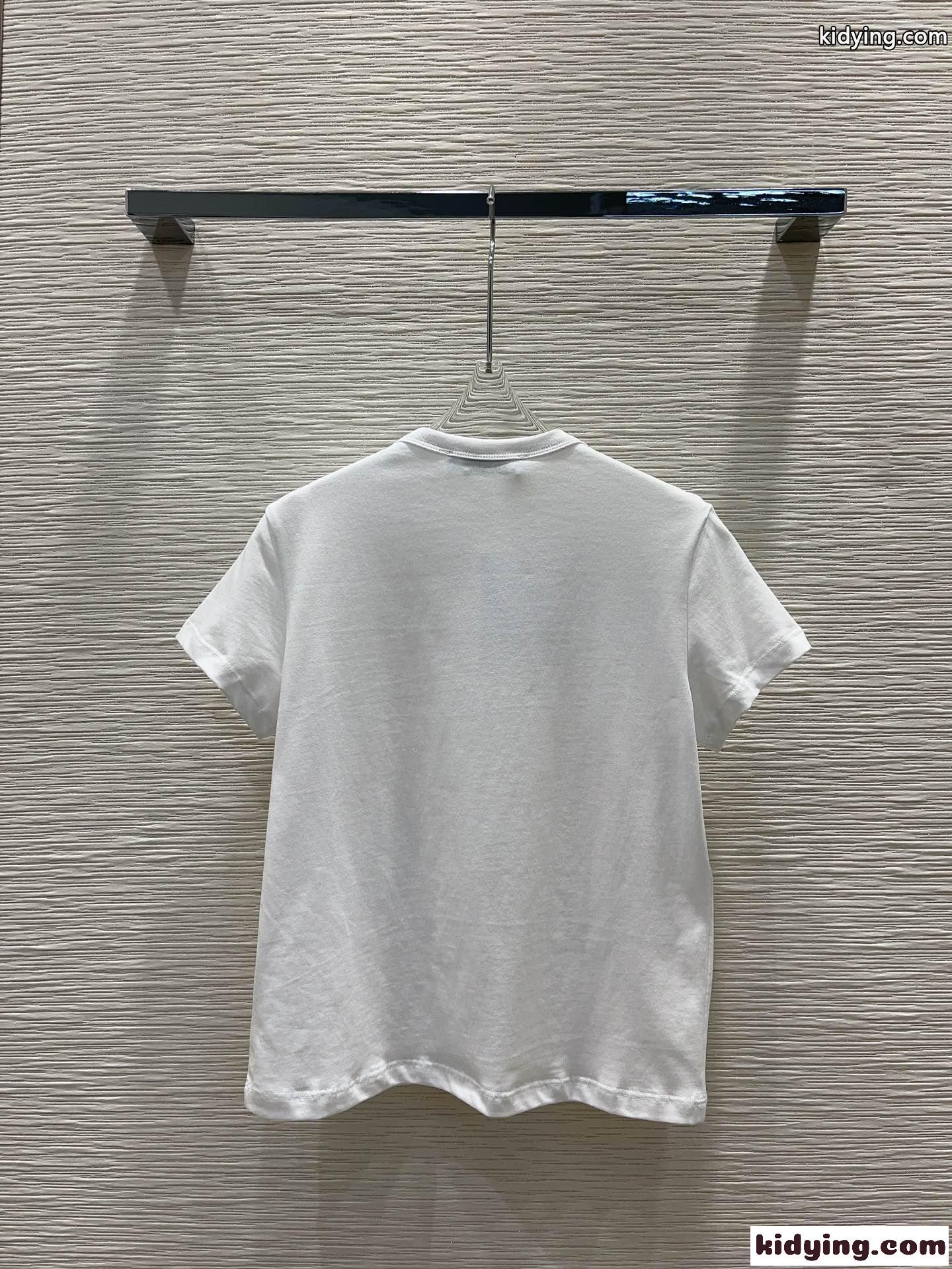Vロゴ ジャージーコットン Tシャツ ヴァレンティノ 半袖Tシャツ コピー ホワイト-4