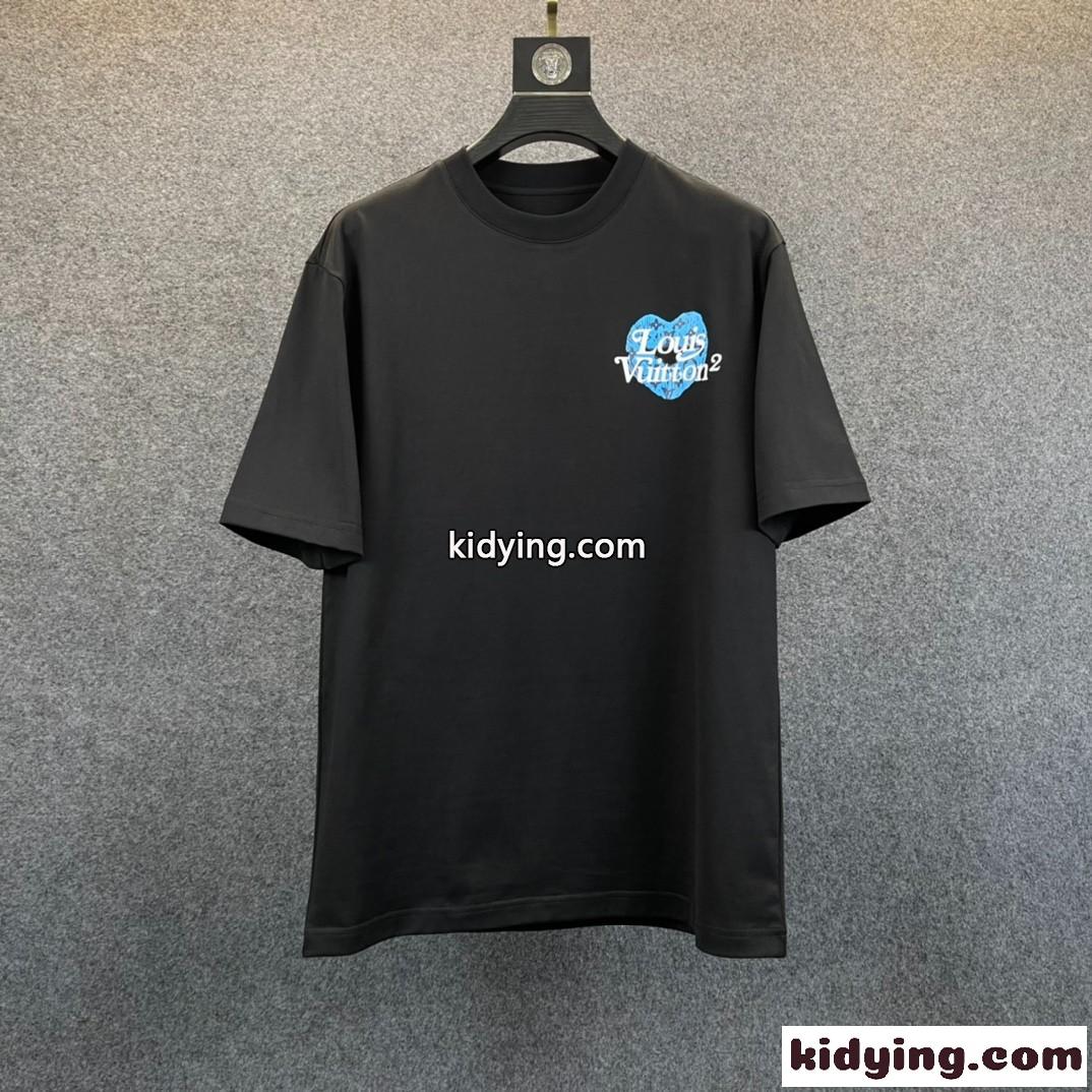 定番 シンプル クールネック 春夏 新作 半袖 ルイ・ヴィトン Tシャツ コピー 通気性 着心地いい-2