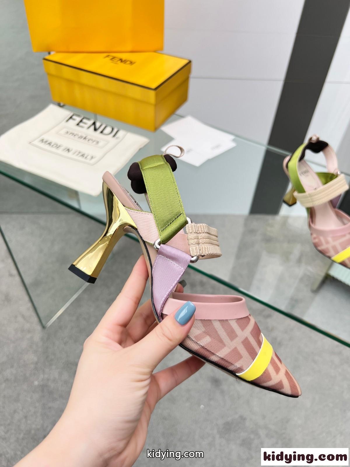 女性らしい ハイヒール スリングバックパンプス フェンディ サンダル コピー レディース-1
