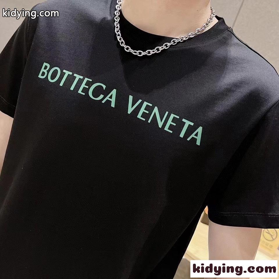ベーシック ロゴ プリント 着心地いい ボッテガヴェネタ tシャツ コピー クルーネック メンズ トップス-2