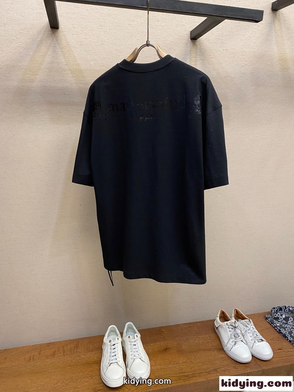 ユニセックス オーバーサイズ 半袖Tシャツ マスターマインド・ジャパン Tシャツ コピー ブラック-1