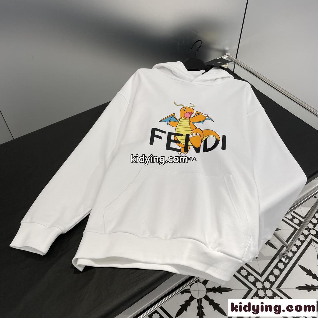 FENDI x FRGMT x POKEMON スウェットシャツ フェンディ パーカー コピー ホワイト-2