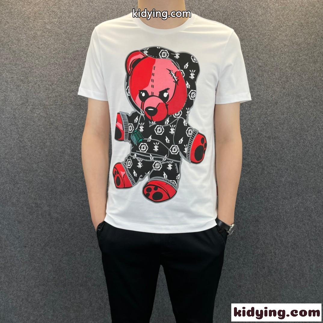 フィリッププレイン 半袖Tシャツ コピー 着心地いい 上品 春夏 定番 クルーネック カジュアル おしゃれ-3