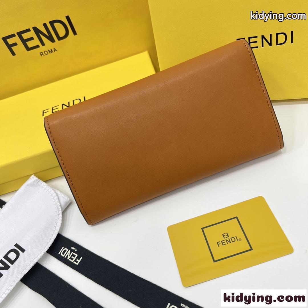 FENDI ROMA コンチネンタル財布 フェンディ 財布 人気 コピー ウォレット ブラウン-2