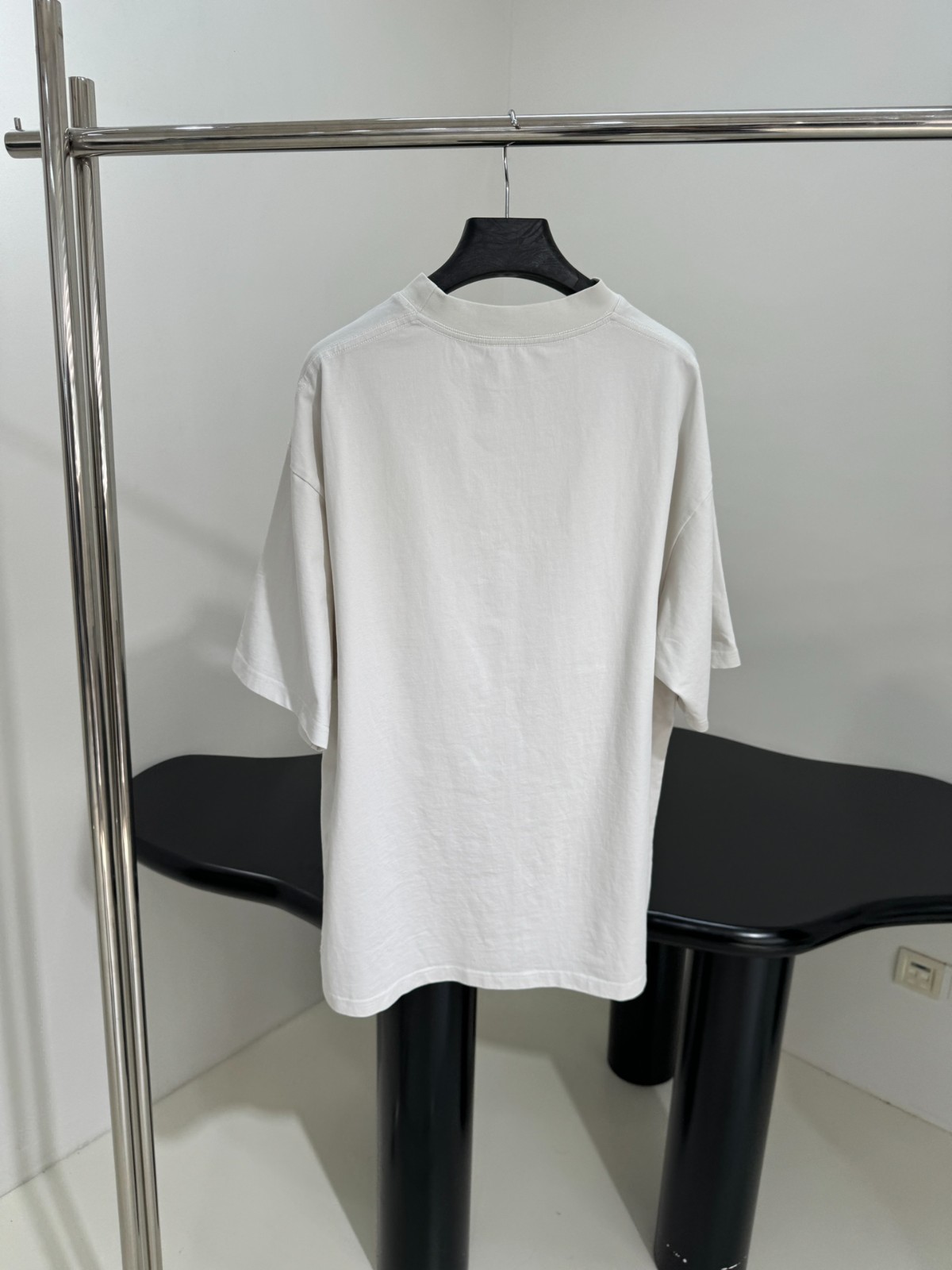 Airport Tag オーバーサイズ半袖Tシャツ バレンシアガ Tシャツ コピー ベージュ-1
